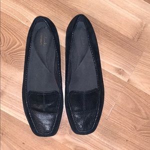 Clarks loaferS black leather size 7